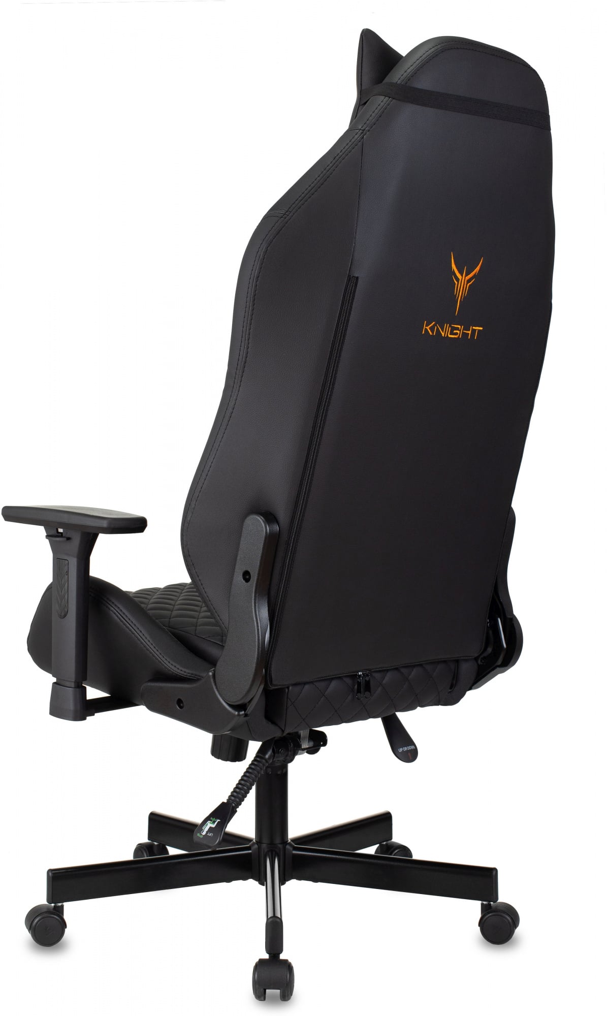 Кресло игровое Knight Rampart черный ромбик экокожа с подголов. крестов. металл