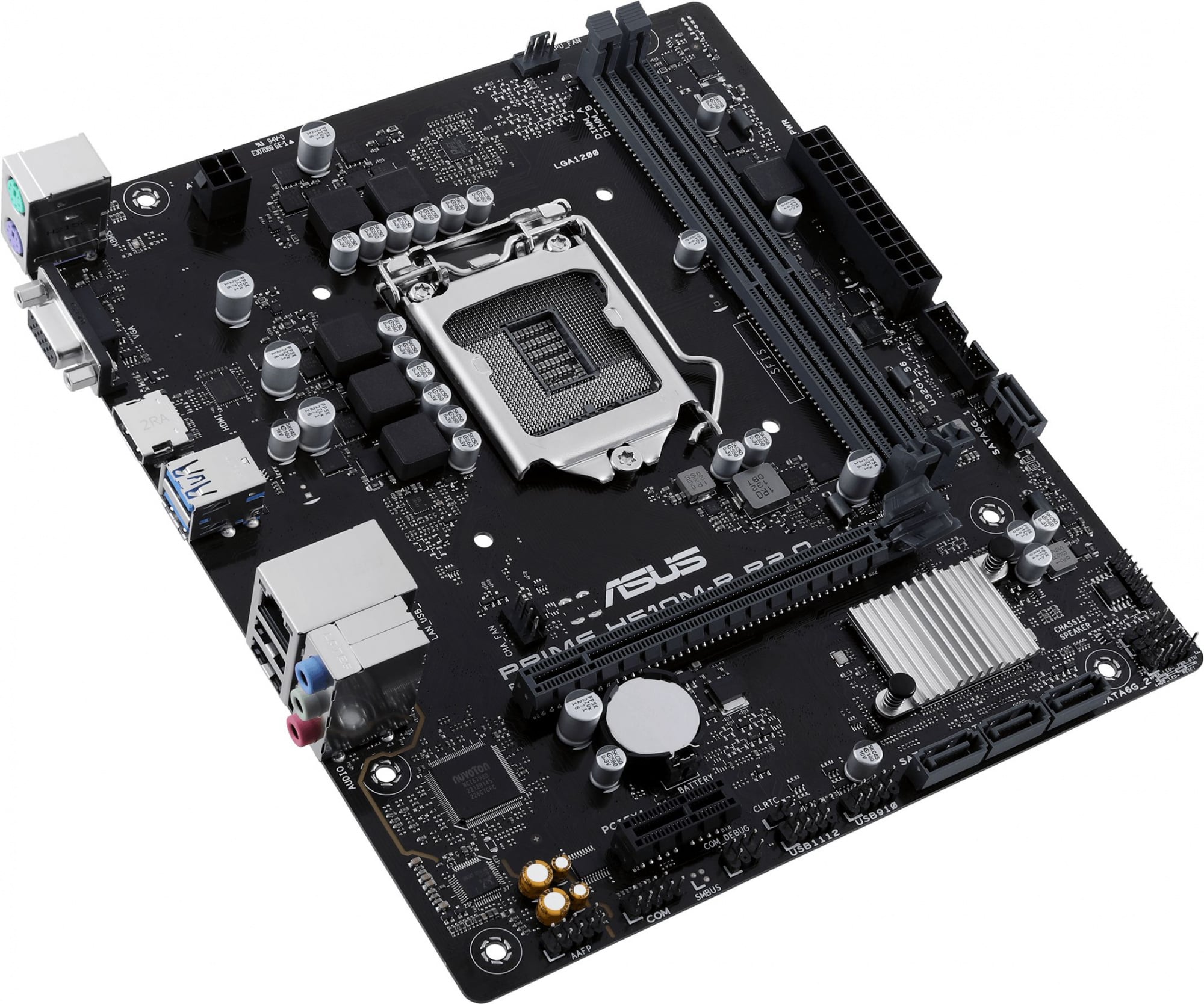 Материнская плата ASUS PRIME H510M-R R2.0-SI, LGA 1200, Intel H470, 2xDDR4, 4xSATA, 1xPCIe 4.0 x16, 1xPCIe x1, 1xHDMI, 1xVGA, 2xUSB-A 3.2 Gen 1, 2xUSB-A 2.0, 1x 1Gb LAN, 3x3.5 мм, 7.1, mATX