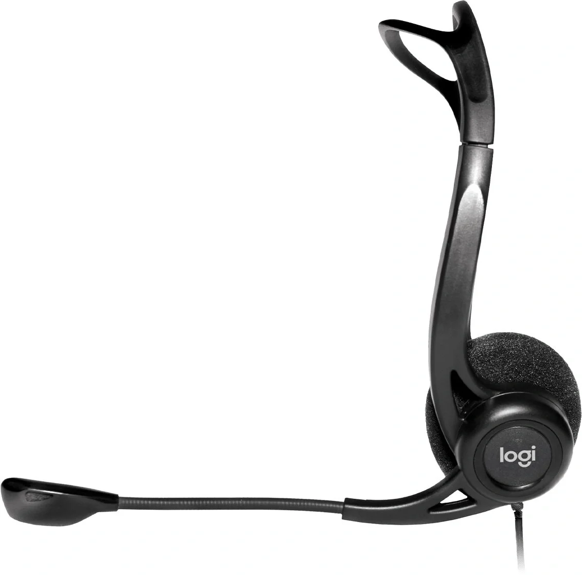 Гарнитура Logitech PC960 |981-000100| черная, USB, поворотный микрофон, пульт управления на кабеле, |981-000100| кабель 2.4м
