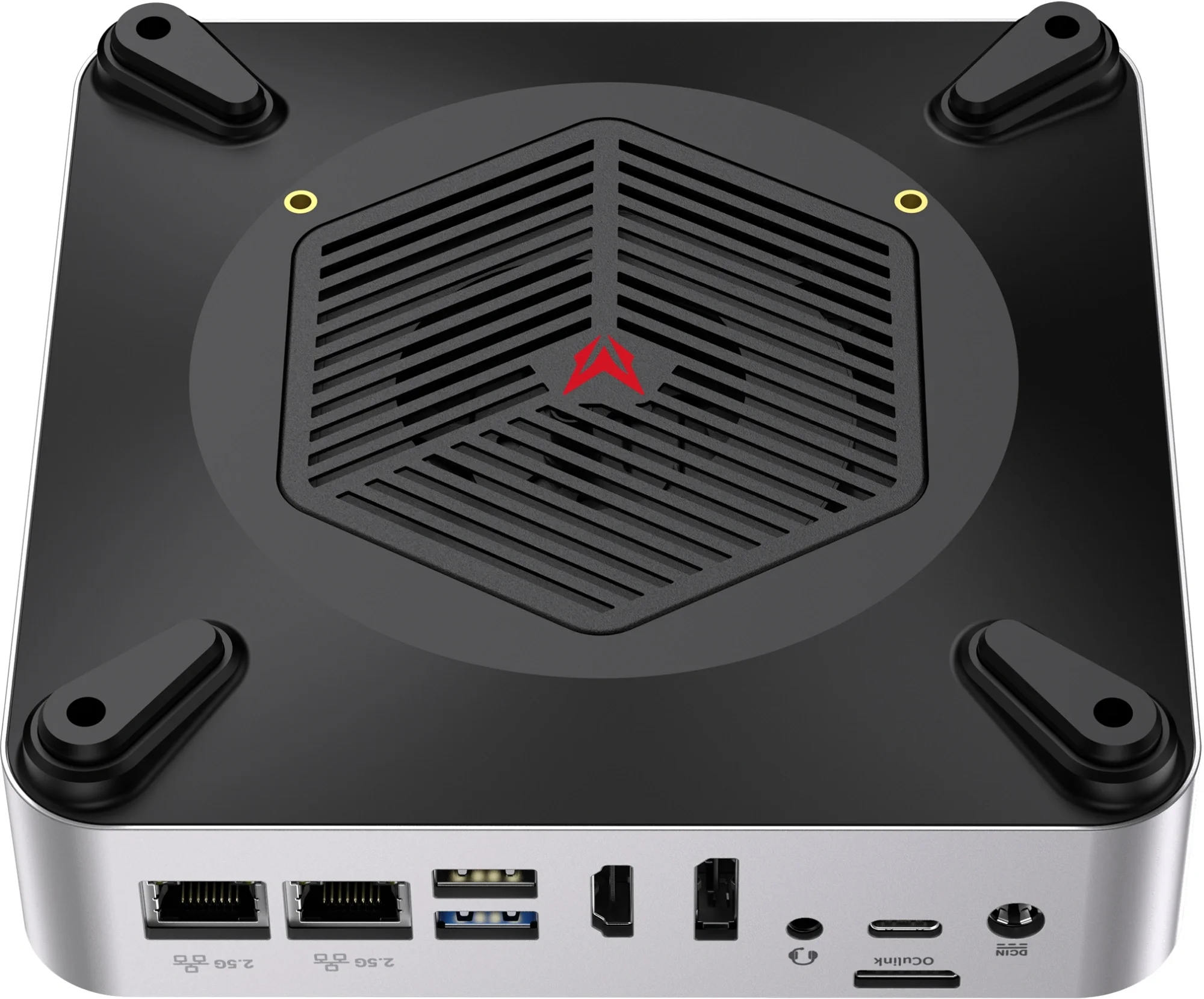 ПК Мини Chuwi AuBox Ryzen 7 8745HS (3.8) 16Gb SSD512Gb 780M Windows 11 Pro 2x2.5GbitEth WiFi BT 120W серебристый/черный