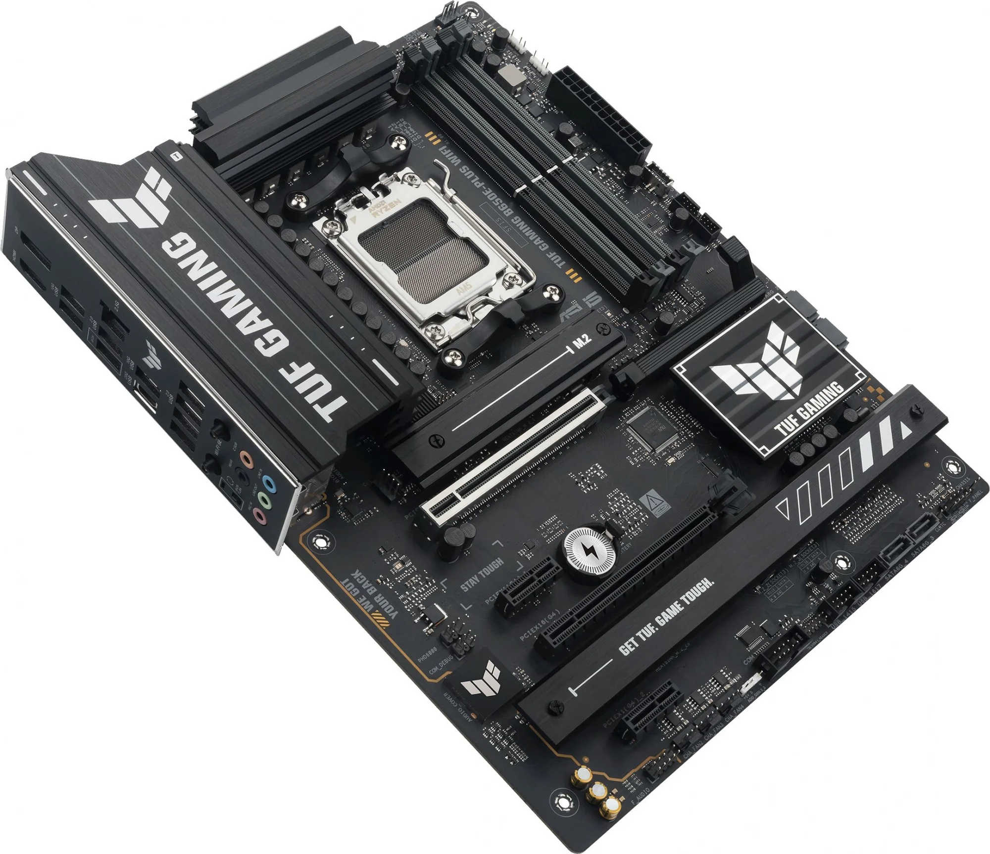 ASUS TUF GAMING B650E-PLUS WIFI (Socket AM5, ATX, 4xDDR5(256GB), DP/HDMI, 1xPCIe 5.0x16/1xPCIe 4.0x16/2xPCIe 4.0, 1xLAN (2.5GbE), Wi-Fi, BT, 4xSATA 6Gb/s, 3xM.2, 1xType-C, 3xUSB 3.2, 6xUSB 2.0)