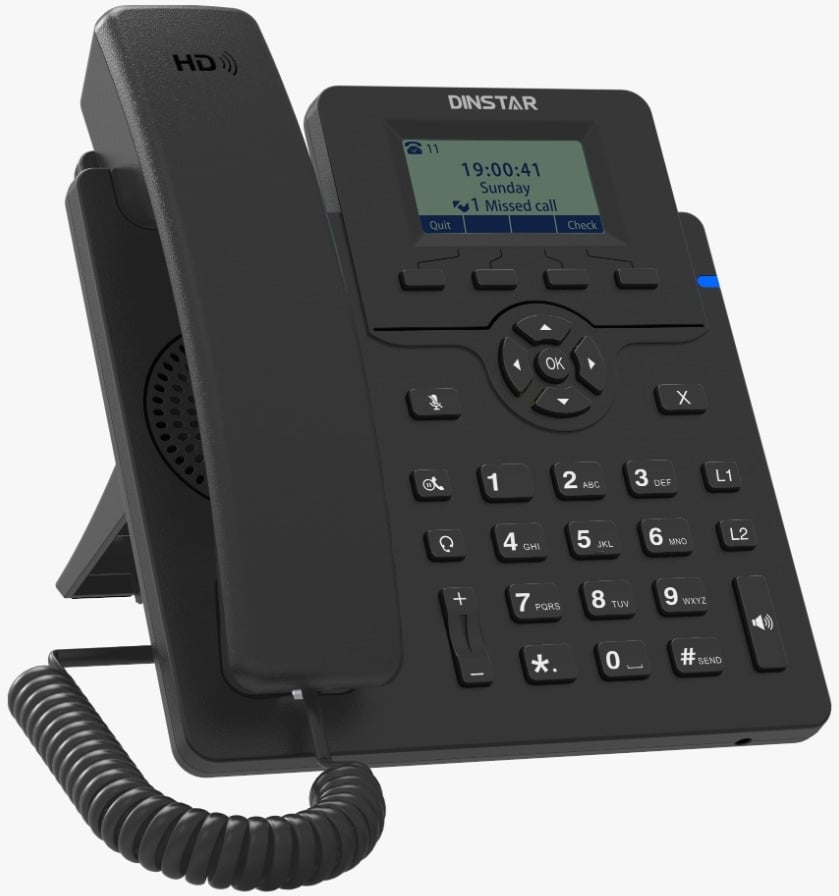 VoIP-телефон DINSTAR C60SP, 2 SIP, черный
