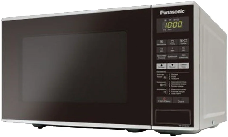 Микроволновая печь Panasonic NN-GT264MZPE серебристый/черный, 20 л, 800 Вт, переключатели - сенсор