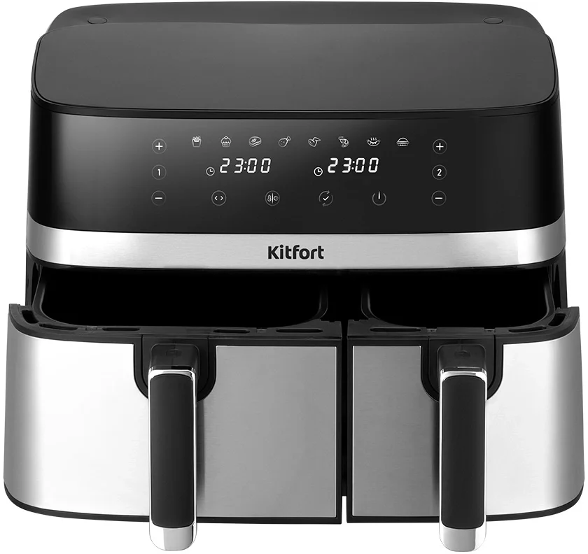 Аэрогриль Kitfort КТ-2261 черный, 2700 Вт, 8.2 л, сенсор, 8 программ