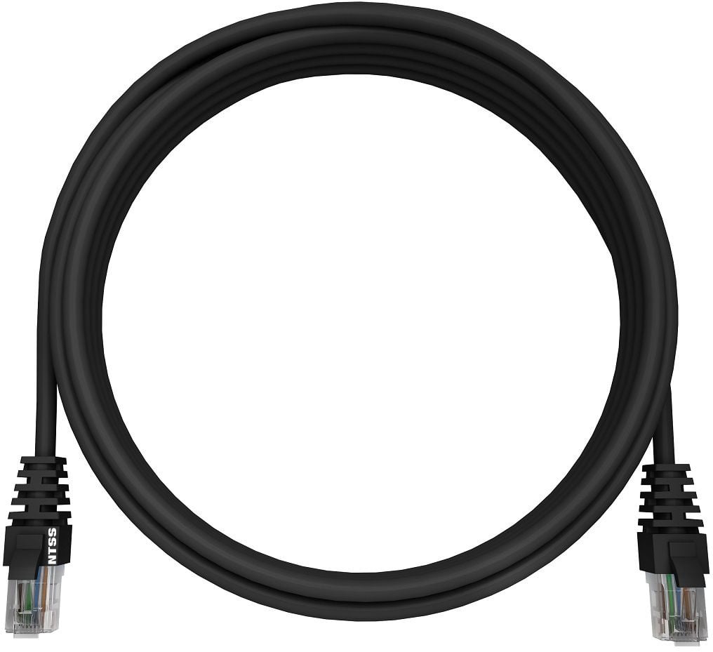 Патч-корд NTSS NTSS-PC-UTP-RJ45-5e-0.3-LSZH-BL NTSS-PC-UTP-RJ45-5E-0.3-LSZH UTP RJ-45 вил.-вилка RJ-45 cat.5e 0.3м черный LSZH (уп.:1шт) 26AWG