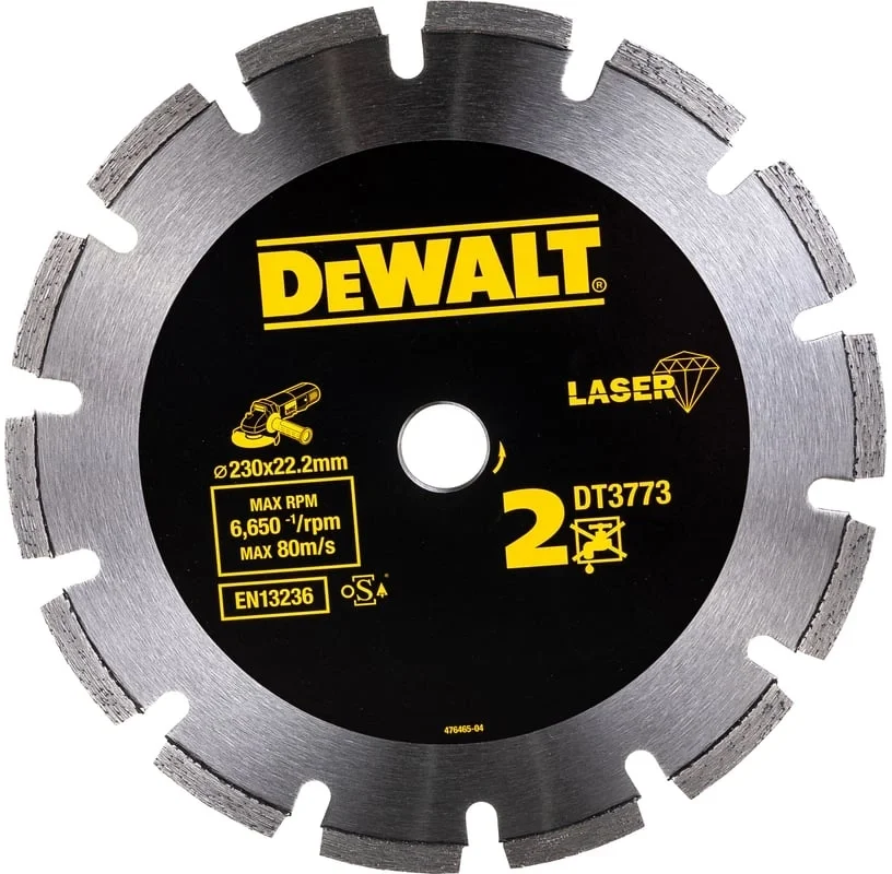 Диск алмазный по бет. DeWalt DT3773 (00000015138) d=23 0мм d(посад.)=22.2 мм (угловые шлифмашины)