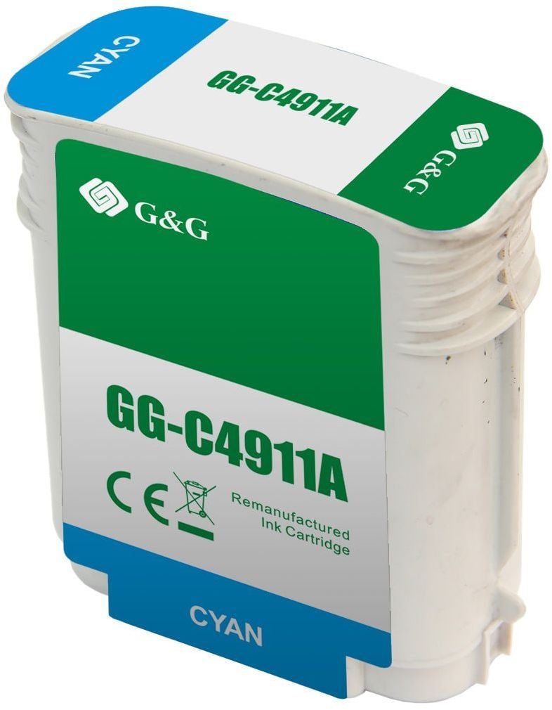 Картридж G&G GG-C4911A Cyan для  HP DesignJet 500/500PS/510/800/800ps/815mfp/820mfp