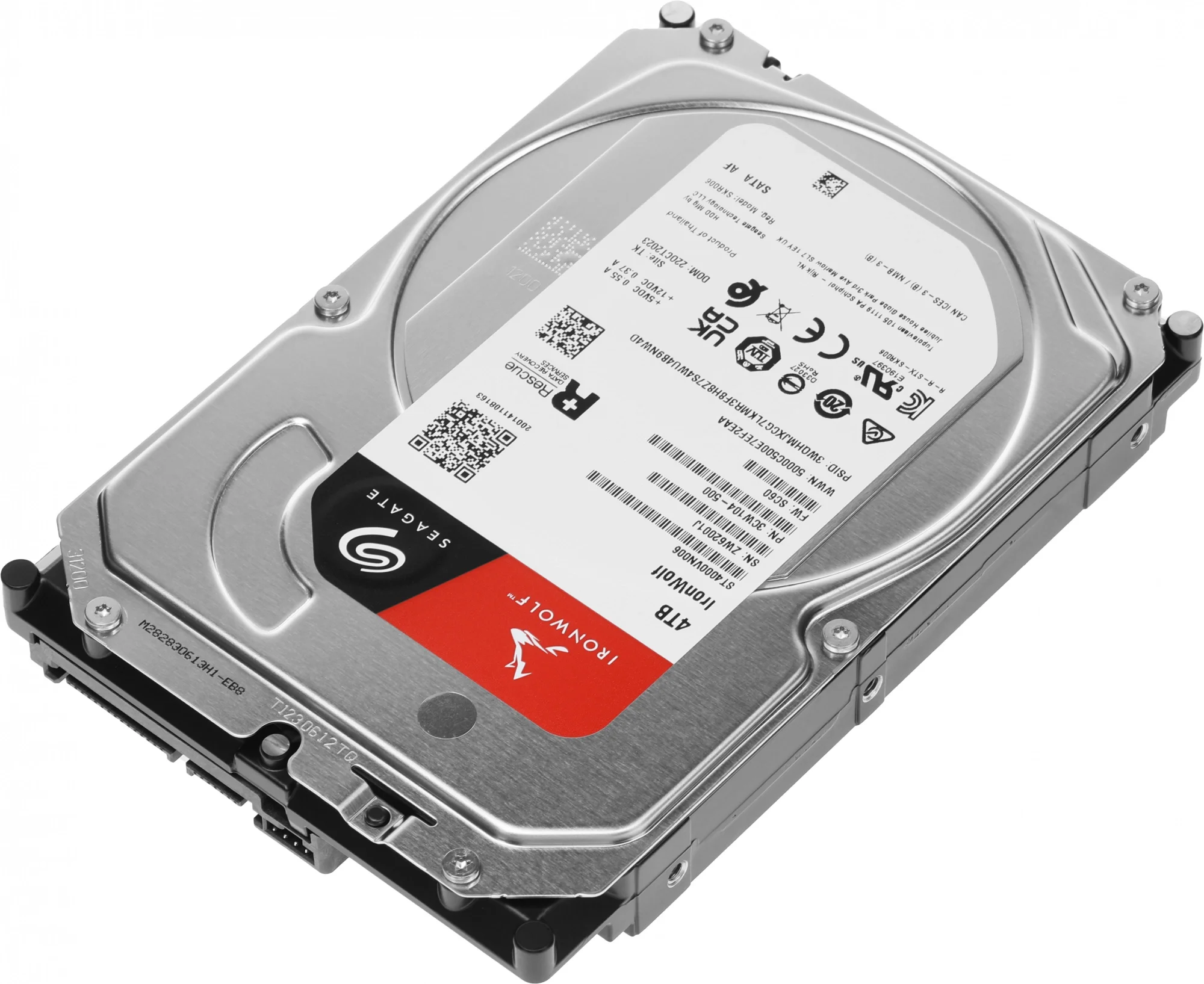 Жесткий диск Seagate IronWolf NAS HDD SATA 4Tb, 5400 rpm, 256Mb buffer, 512e/4Kn, ST4000VN006, 1 year, (analog ST4000VN008)