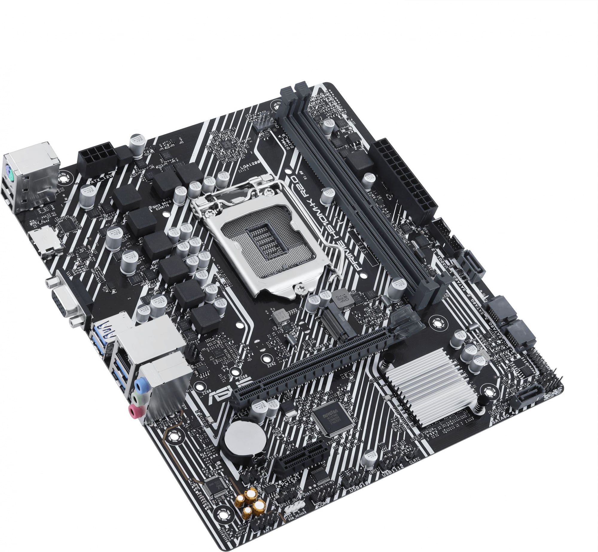 ASUS PRIME H510M-K R2.0 (Socket 1200, mATX, 2xDDR4(64GB), VGA/HDMI 2.1, 1xPCIe 4.0x16/1xPCIe 3.0, 1xLAN, 4xSATA 6Gb/s, 1xM.2, 4xUSB 3.2, 2xUSB 2.0, 1xPS/2)