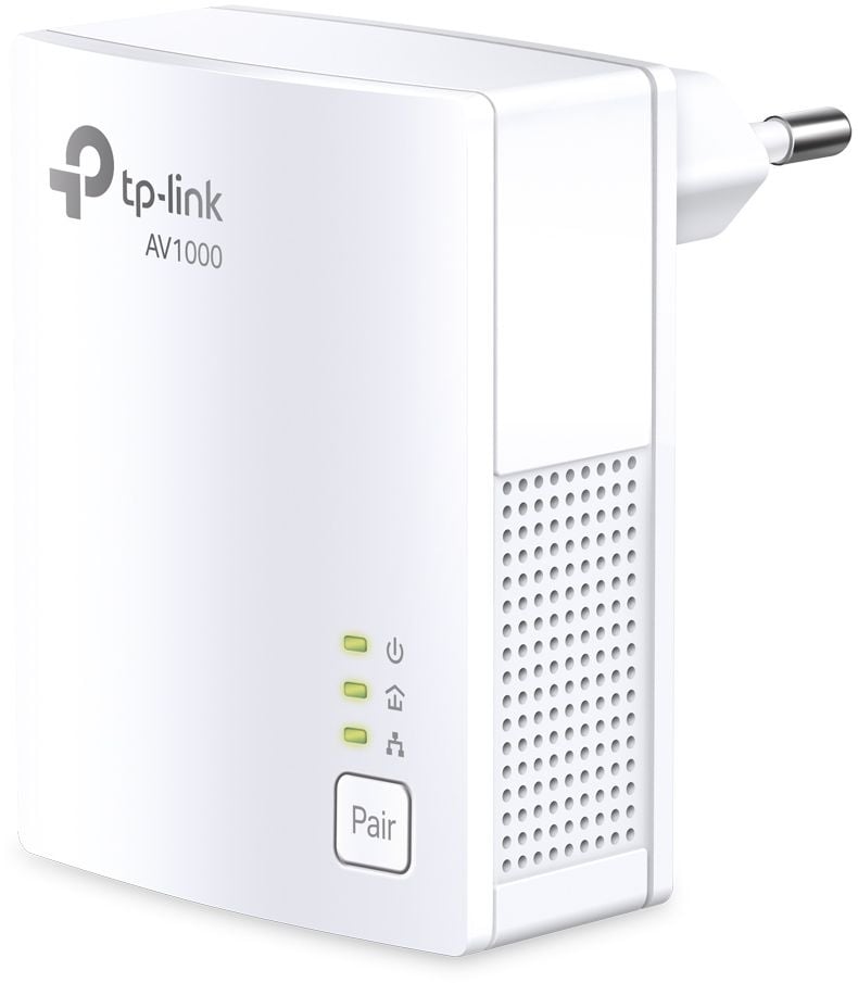 TP-Link AV1000 Gigabit Powerline Starter Kit. SPEED: 1000 Mbps Powerline. SPEC: Broadcom CPU, HomePlug AV2, 1+1 Gigabit Port. FEATURE: Plug and Play, tpPLC Utility, Pair for More Security. KIT: 2× TL-PA7017 (PA7017 KIT)