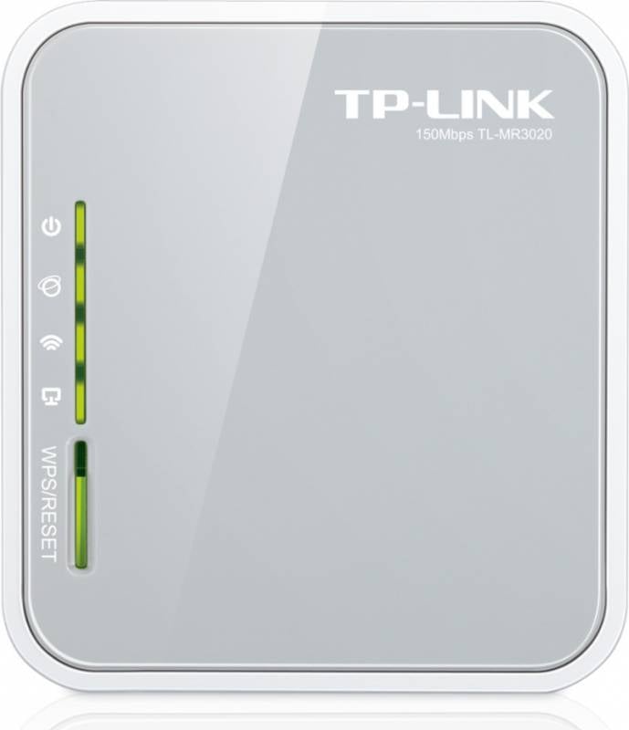 TP-Link 300Mbps Portable 3G/4G Wireless N Router. SPEED: 300 Mbps at 2.4 GHz. SPEC: 1× Fast Ethernet LAN/WAN Port, 1× USB 2.0 Port for LTE/HSPA+/HSUPA/HSDPA/UMTS/EVDO USB Modem. FEATURE: 3G/WAN Failover (MR3020)