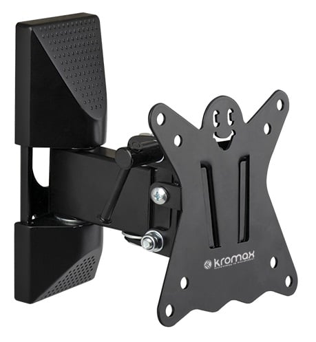 Кронштейн Kromax CASPER-102 черный, для LED/LCD ТВ 10"-26", 3 ст свободы, наклон +5°-15°, поворот 90°, от стены 50 мм, max VESA 100x100 мм, max 15 кг