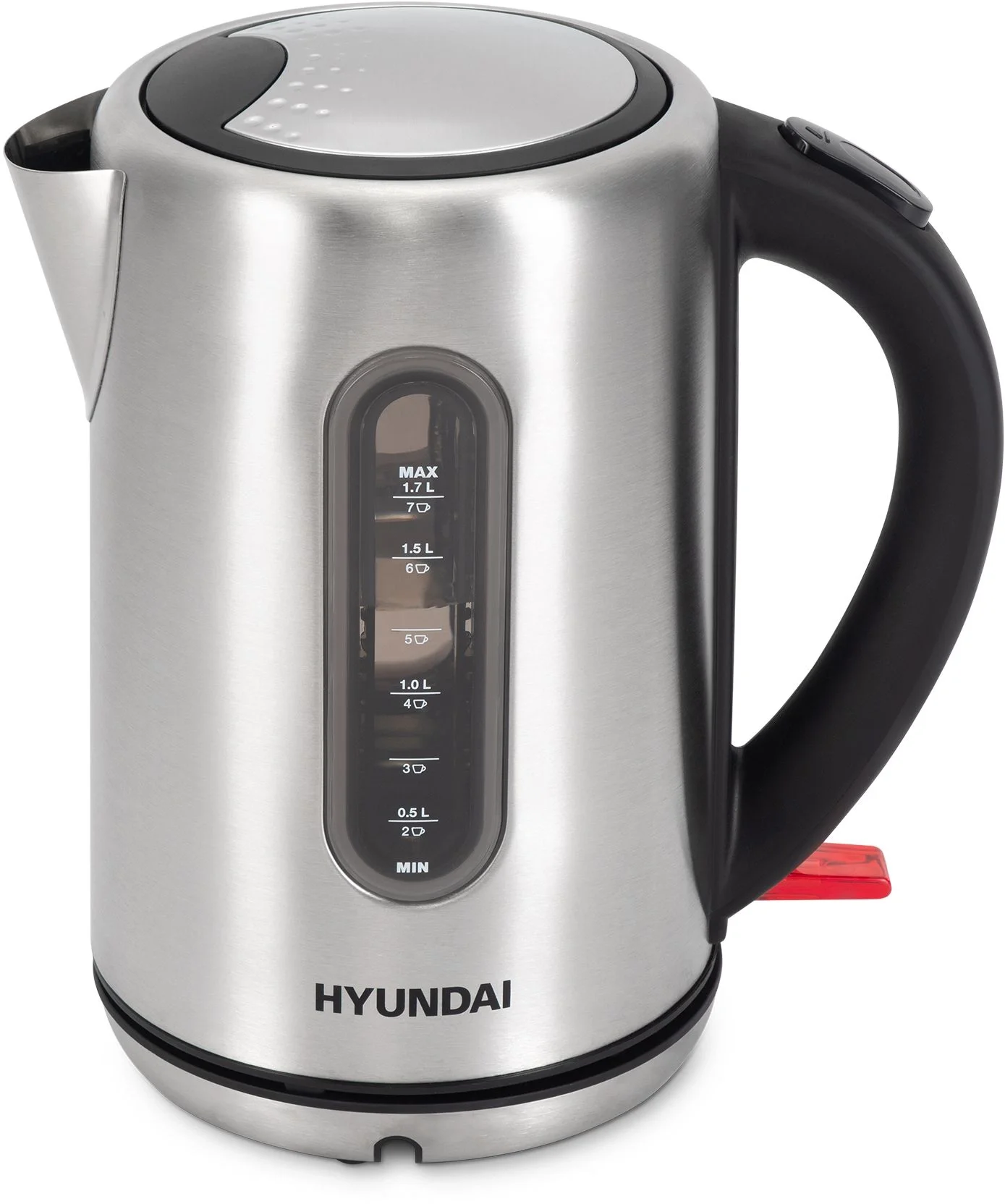 Чайник электрический Hyundai HYK-S9909 1.7л. 2200Вт  серебристый  матовый/черный  корпус: металл