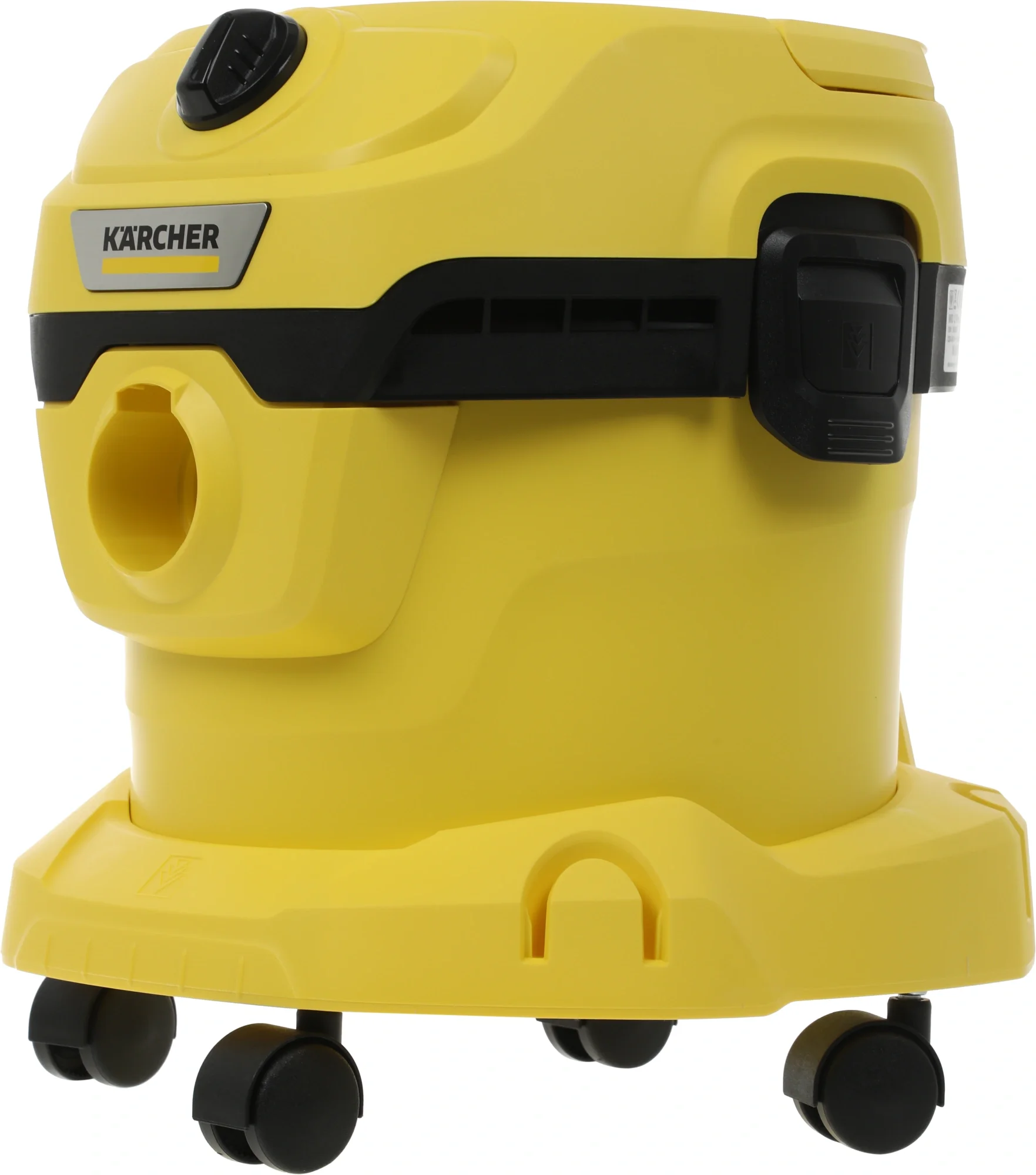 Строительный пылесос Karcher WD 2 Plus V-12/4/18 желтый, 1000 Вт, уборка сухая/сбор воды, пылесборник мешок/контейнер, 12 л