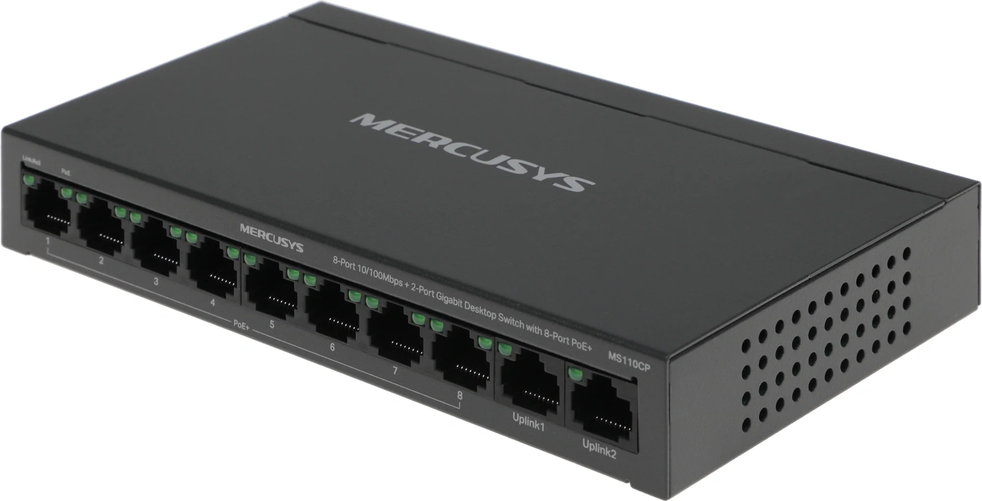 Коммутатор Mercusys MS110CP, 8×FE PoE+, 2×1GbE, 65W