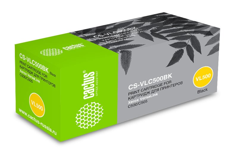 -/ Картридж лазерный Cactus CS-VLC500BK 106R03880 черный (5000стр.) для Xerox VersaLink C500/C505