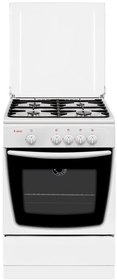 Плита Газовая Gefest CG 60MC7 K73 белый  (металлическая крышка) реш.чугун
