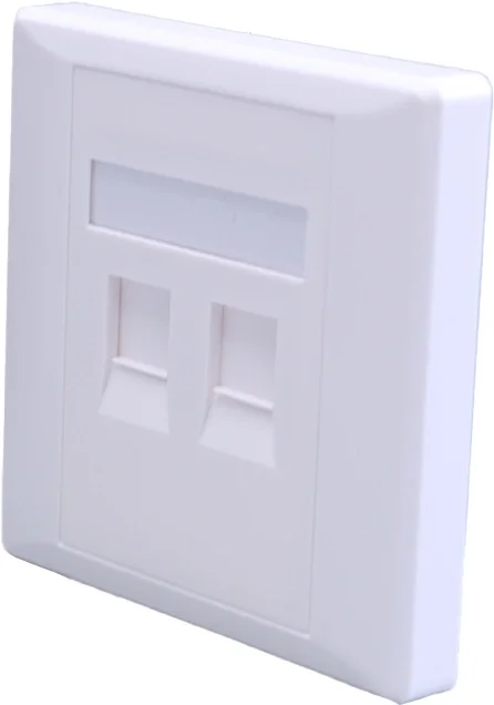 Панель Suprlan 10-0334-1, лицевая 80×80, 2×Keystone, белый