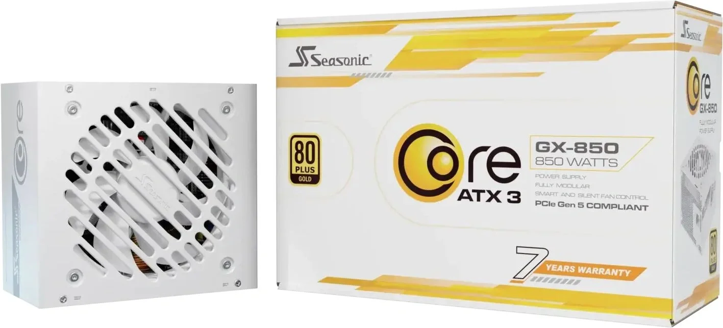 Блок питания Seasonic ATX 850W Core GX-850 80+ gold (20+4pin) APFC 120mm fan 6xSATA Cab Manag RTL