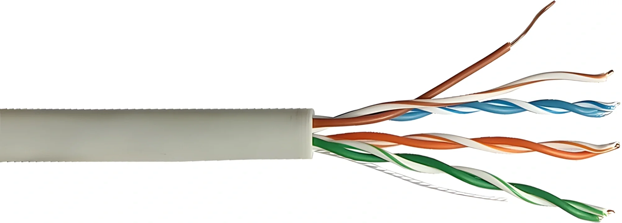 Кабель информационный LANMASTER NM-UTP5E4PR-CCA cat.5е U/UTP не экранированный 4X2 PVC внутренний 305м серый