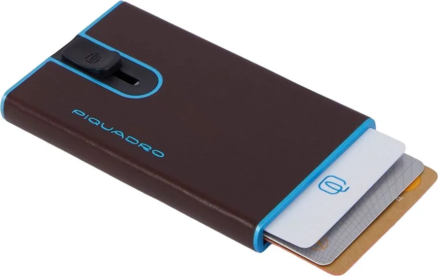 Чехол для кредитных карт Piquadro Blue Square PP4825B2BLR/MO, натур.кожа, красное дерево