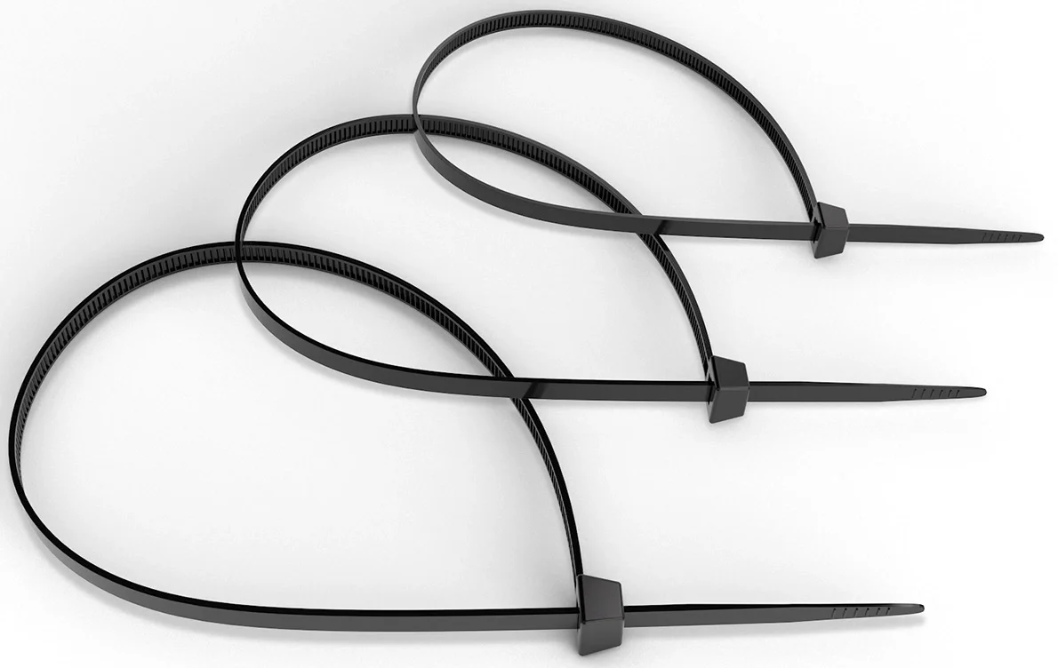 Cabeus GTOUT-370 - Стяжка нейлоновая неоткрывающаяся, безгалогенная (halogen free), 370x3.6мм, черная, outdoor (для использования от -40 до +85 C), устойчивая к UV, (100 шт)