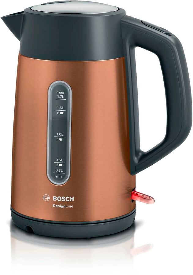 Чайник электрический Bosch TWK4P 1.7л. 2400Вт коричневый корпус: нерж.сталь/пластик (TWK4P439)