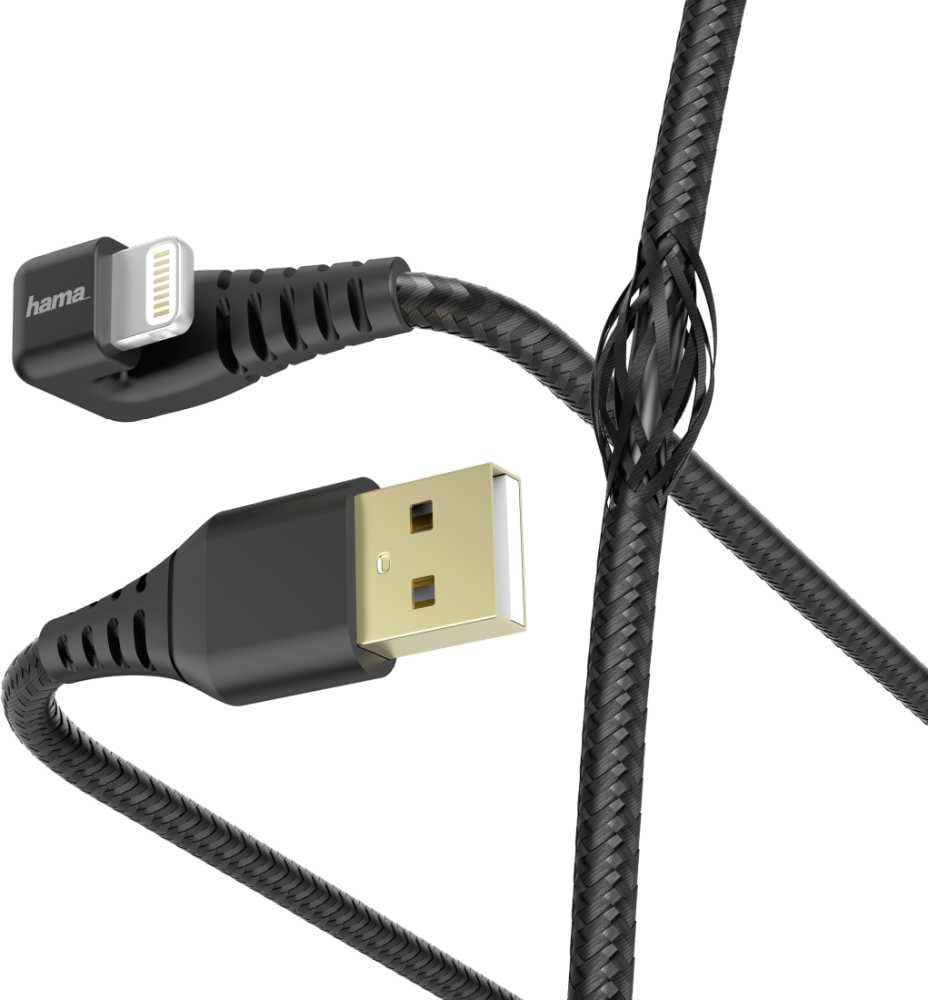 USB кабель Hama, Lightning -> USB Type A (M) 2.4A, 1.5 м, 00187221