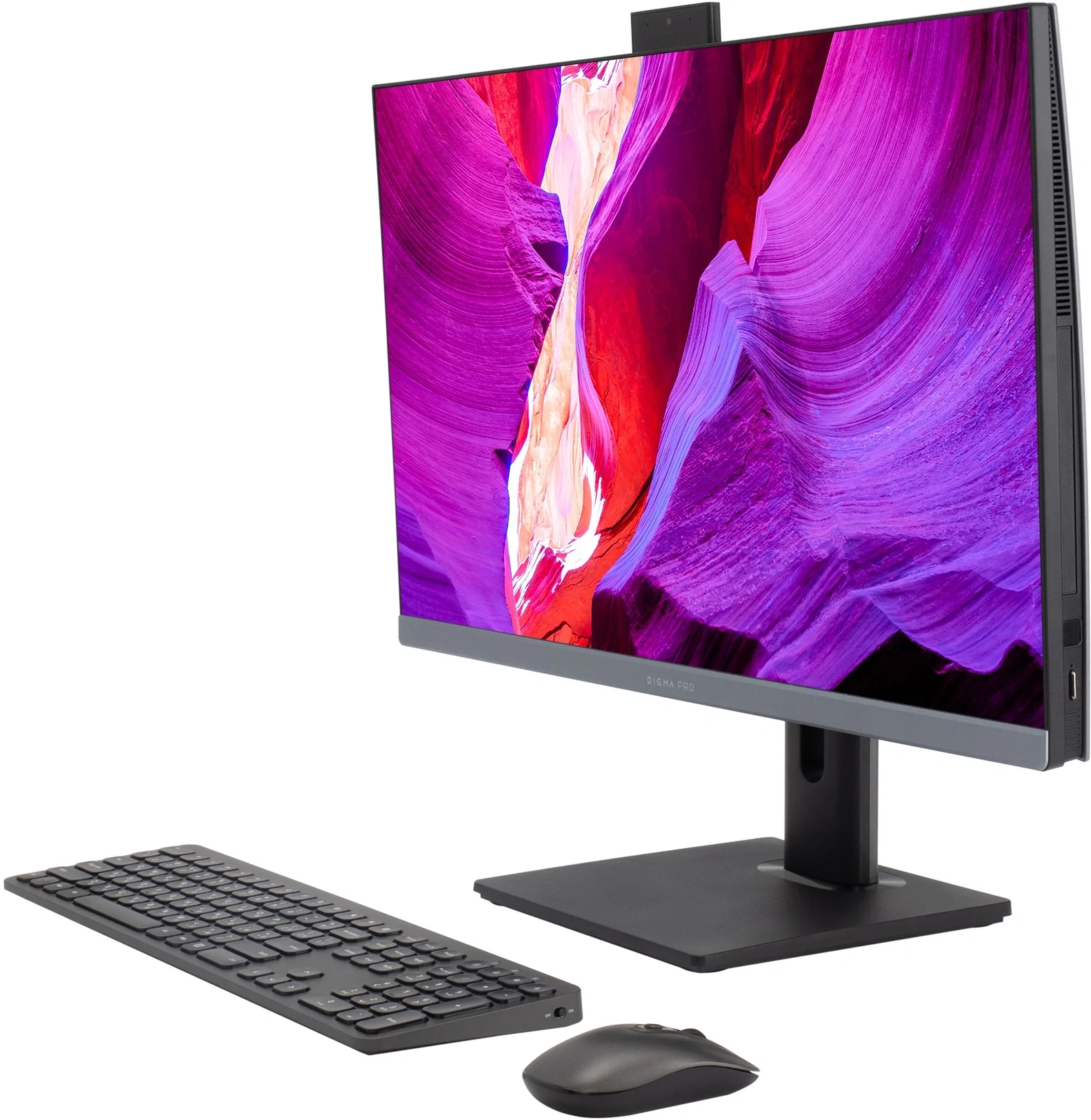Моноблок Digma Pro Unity 27" Full HD i7 1355U (1.7) 16Gb SSD512Gb Iris Xe CR Windows 11 Pro GbitEth WiFi BT 90W клавиатура мышь Cam серый 1920x1080