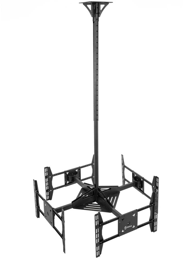 Кронштейн для телевизора Onkron CPRO2L-4 черный 32"-55" макс.154 кг потолочный поворот и наклон верт.перемещ.