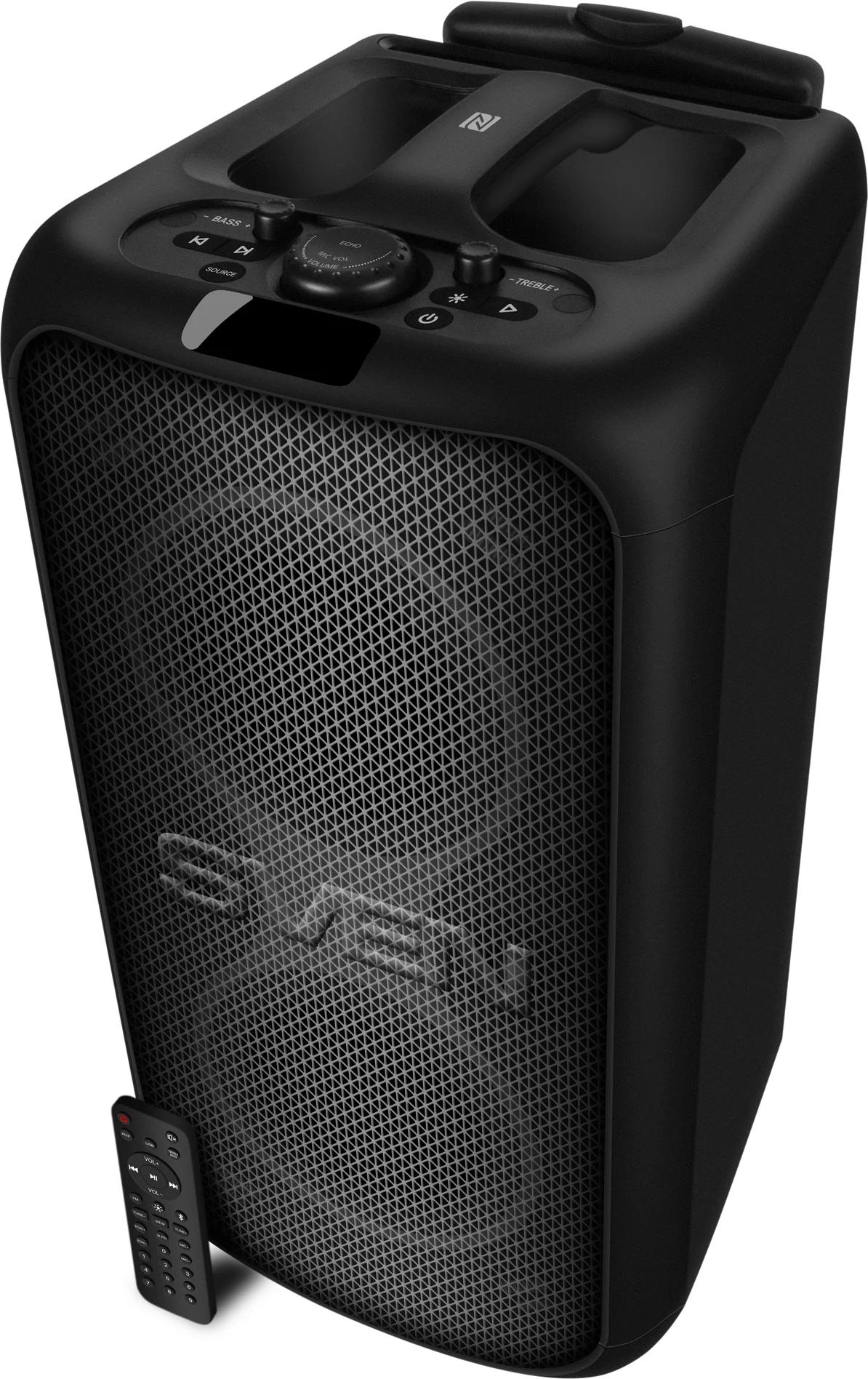SVEN PS-1000, черный, акустическая система 2.0, мощность 2x80 Вт (RMS), Bluetooth, TWS, FM, USB, LED-дисплей, встроенный аккумулятор