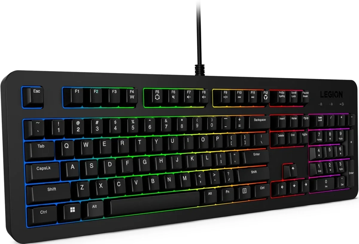 Клавиатура Lenovo Legion K310 RGB черный USB Multimedia for gamer LED (GY41N91872) кабель 1.8м