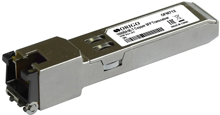 Трансивер ORIGO OFM712/A1A SFP-трансивер, 1000Base-T (RJ-45), до 100 м