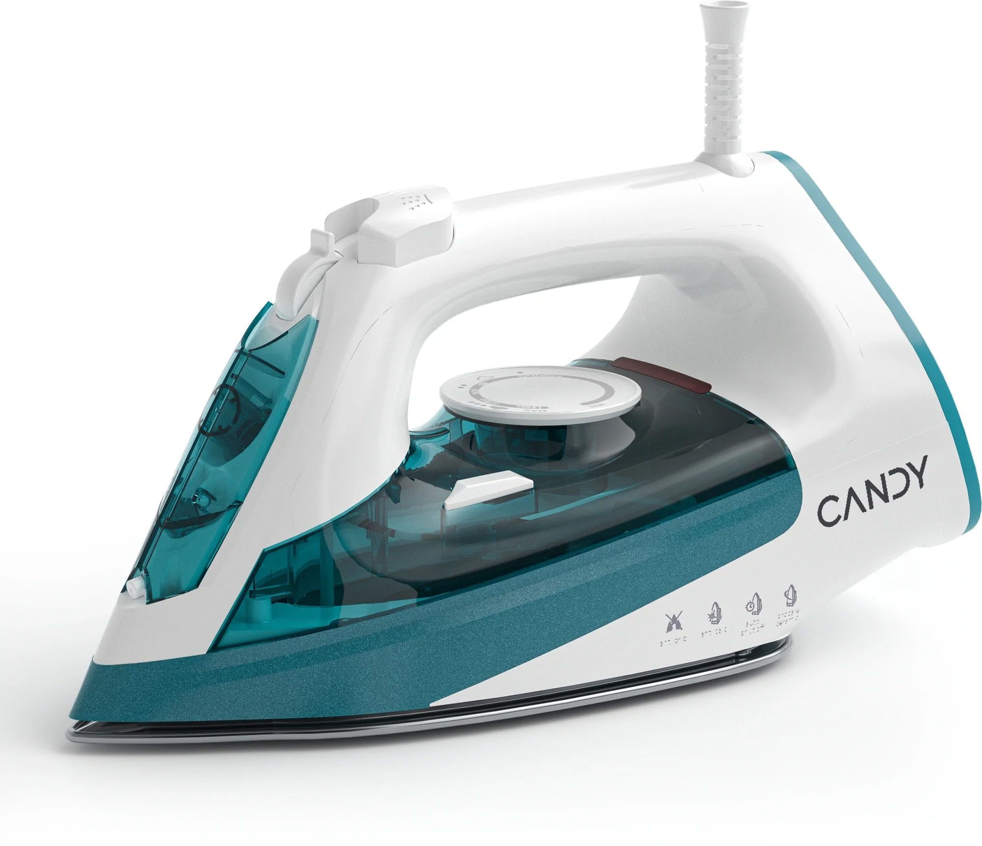 Утюг Candy CI-106 белый/бирюзовый, 3200 Вт, 40 г/мин, 180 г/мин, 400 мл