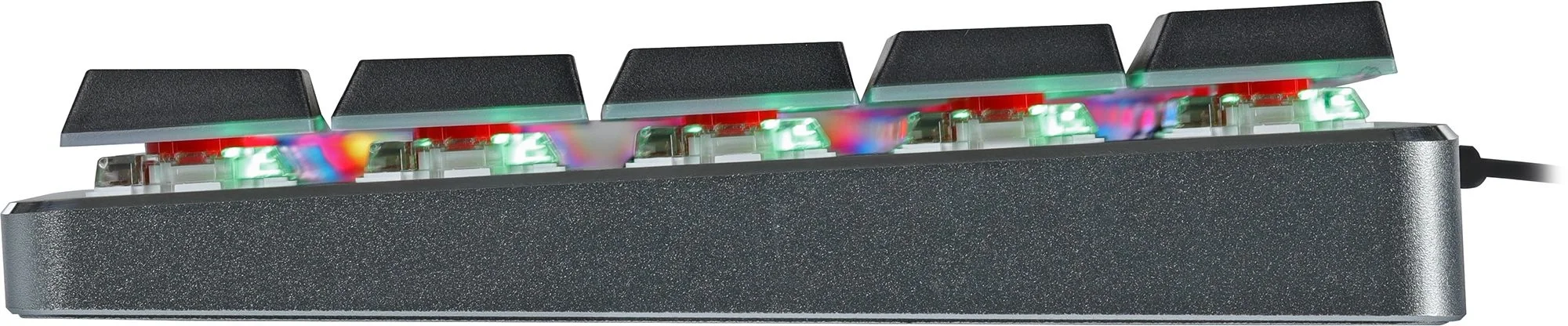 Клавиатура Acer OKW302 механическая серебристый USB Multimedia for gamer для ноутбука LED (ZL.KBDCC.01C) кабель 1.8м