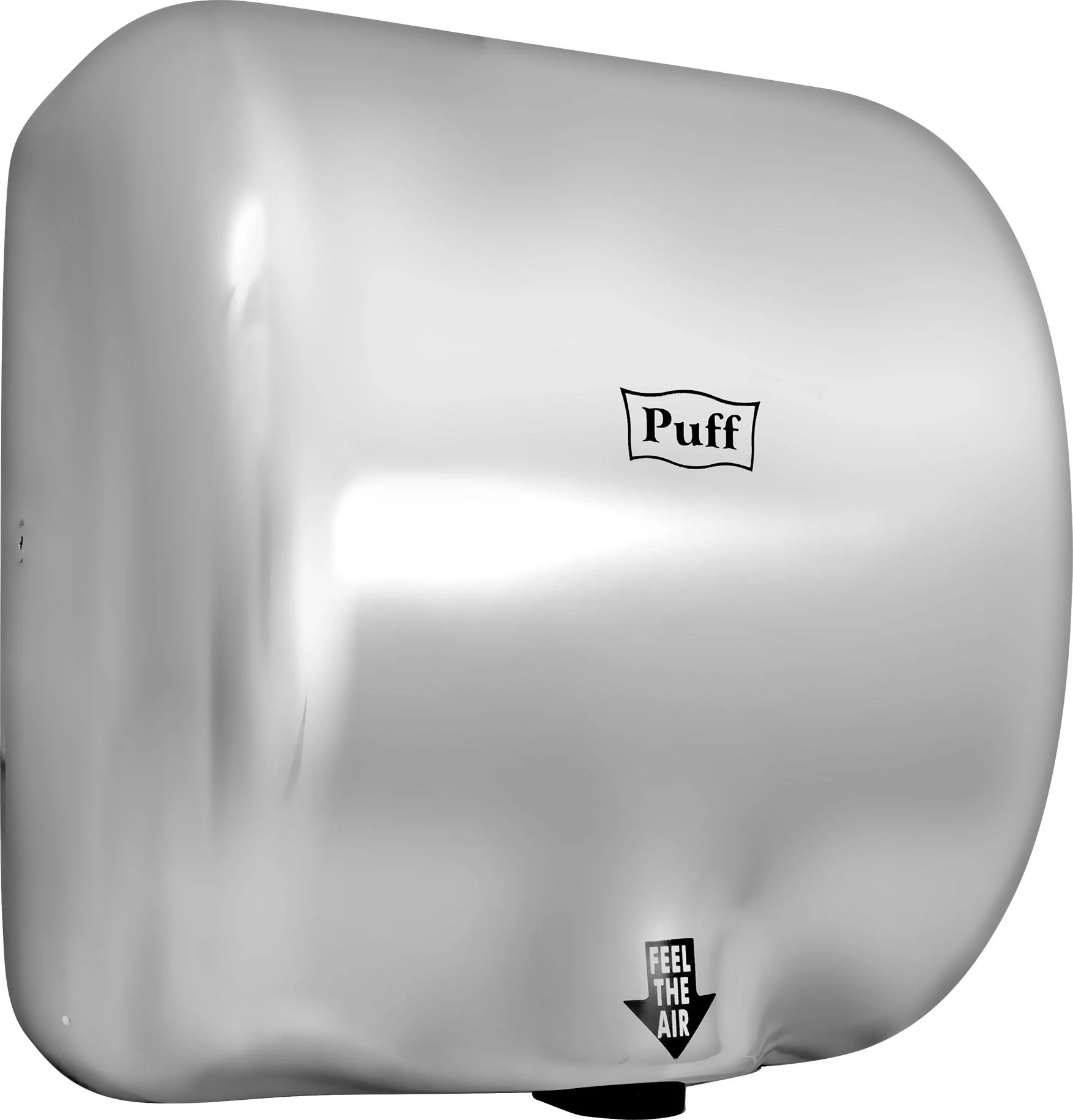 Электросушитель для рук PUFF-8888 высокоскоростной, антивандальный, хром матовый 1,8 кВт (1401.300)