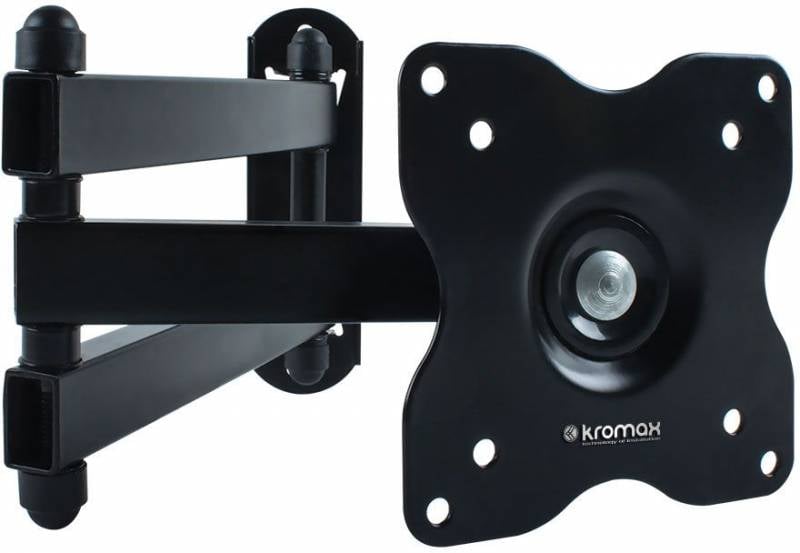 Kromax DIX-15 black, Кр. стал. наст. для TV 15"-28", max 30 кг, 5 ст св., нак. ±15°, пов. 180°, от ст. 48-377 мм, max VESA 100x100 мм.