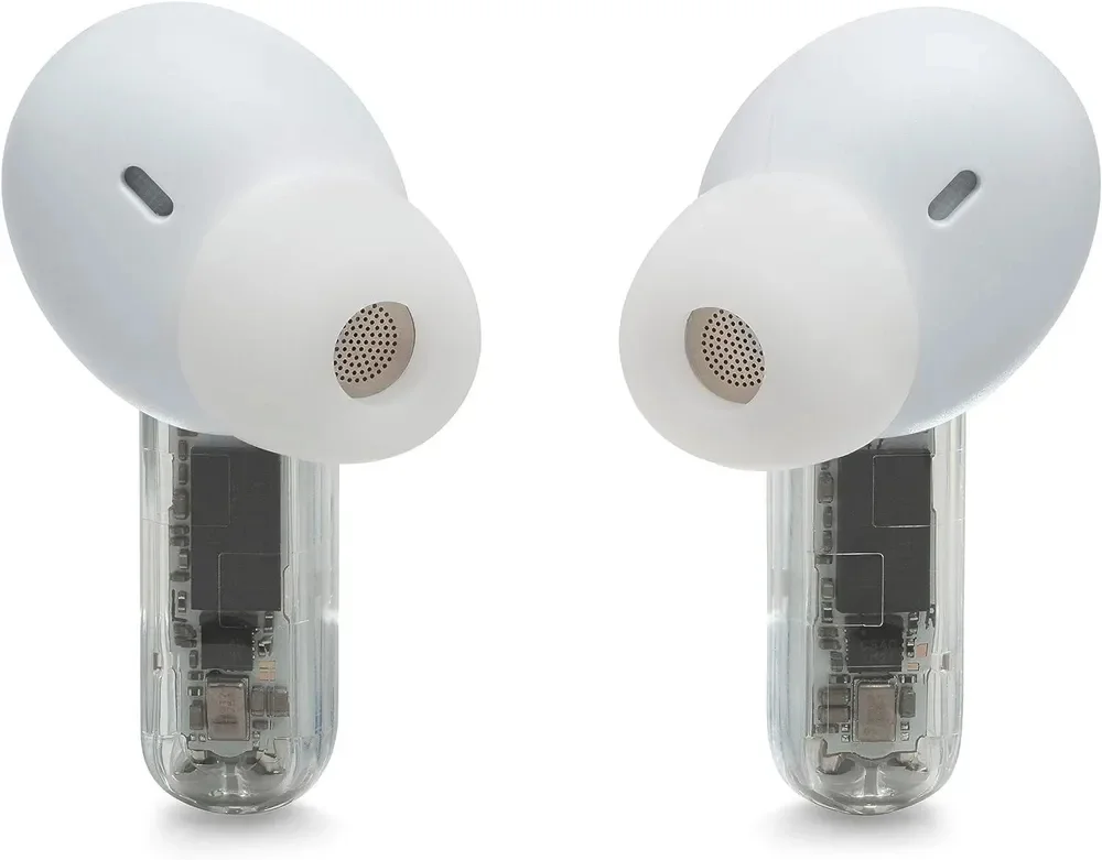 Гарнитура внутриканальные JBL Tune Beam Ghost белый беспроводные bluetooth в ушной раковине (JBLTBEAMGWHT)
