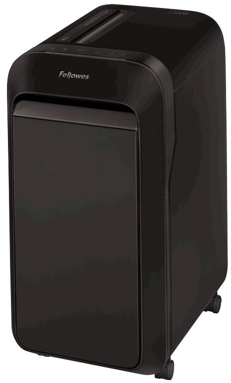 <118300> Уничтожитель бумаги Fellowes PowerShred LX220 черный (секр.P-4) фрагменты 20 лист. 30 лтр. скрепки скобы пл.карты [FS-55026]