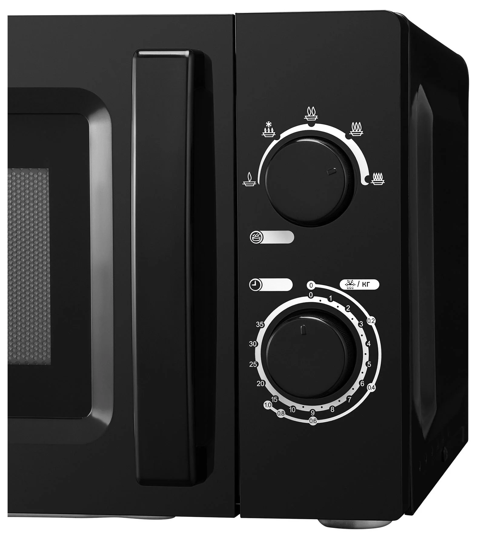 Микроволновая печь Hyundai HYM-M2008 черный, 20 л, 700 Вт, переключатели - поворотный механизм