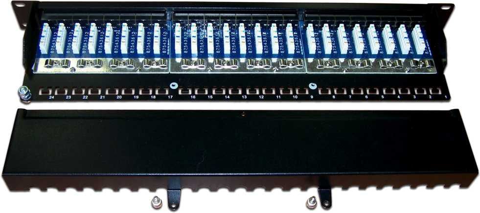 Патч-панель LANMASTER - PP24, 24-ports, кат. 6, FTP, RJ-45, 110, 1U, TWT-PP24STP/6