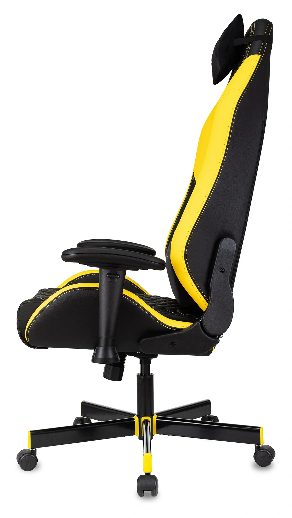 Кресло игровое Knight Neon черный/желтый соты экокожа с подголов. крестов. металл