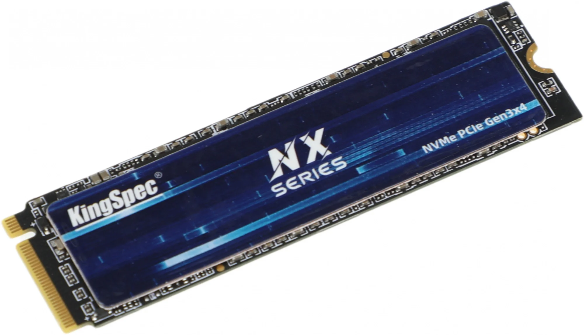 Твердотельный накопитель/ Kingspec SSD NX-512 2280, 512GB, M.2(22x80mm), NVMe, PCIe 3.0 x4, 3D TLC, R/W 3400/2500MB/s, IOPs 380 000/320 000, TBW 500, DWPD 0.89 (3 года)