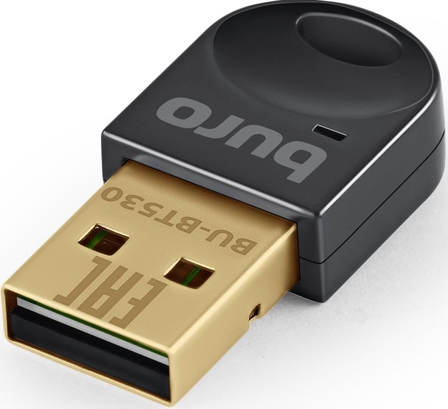 Адаптер Bluetooth USB Buro BU-BT530, BT5.3+EDR class 1.5, 20м, черный