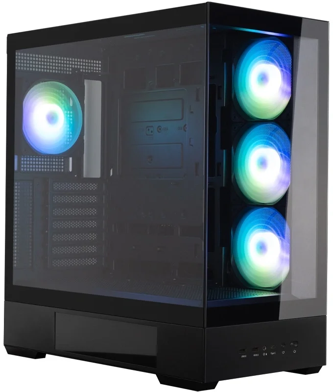 Компьютерный корпус ZALMAN P40 DS, ATX, черный, WINDOW, 9.1-inch LCD screen, 2xCombo(2.5” or 3.5”), 1x2.5”, 1xUSB TYPE-C, 2xUSB 3.0, SIDE 3x120мм ARGb, REAR 1x120мм ARGb