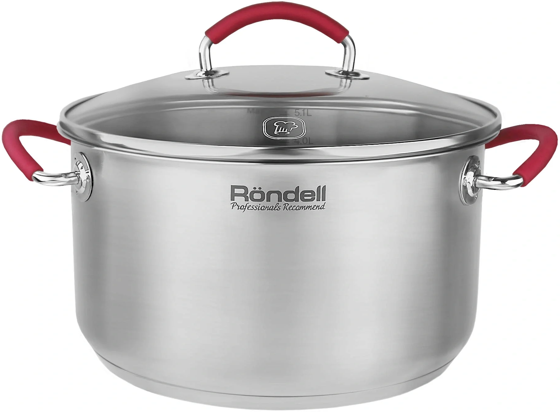 Кастрюля Rondell Sorge RDS-1221 5.1л. d=24см  (с крышкой) стальной