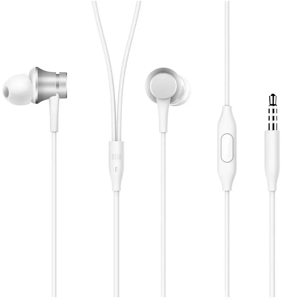 Проводные наушники с микрофоном Xiaomi Mi In-Ear Headphones Basic Silver / Mi Piston Fresh Bloom HSEJ03JY (ZBW4355TY) (522191) (759194)