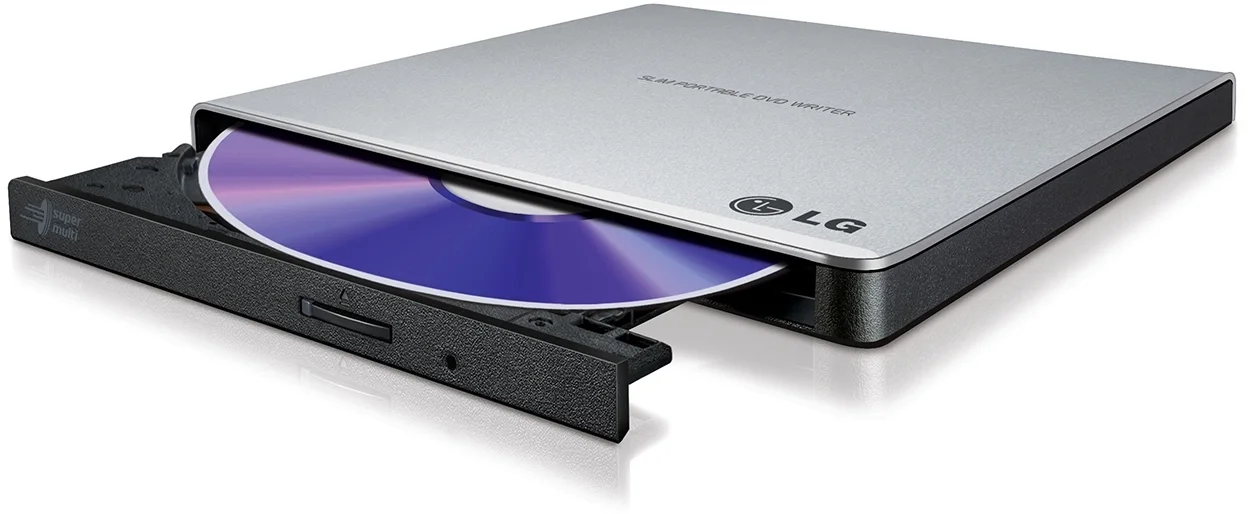 Внешний оптический привод Slim LG GP57ES40 (USB, DVD-RW, серебристый) RTL