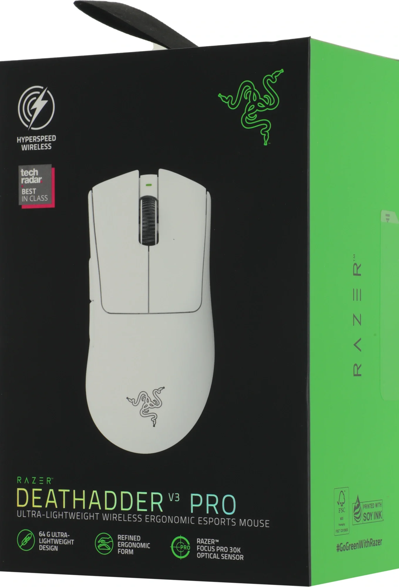 Мышь Razer DeathAdder V3 Pro белый оптическая 30000dpi беспров. USB-C 5but (RZ01-04630200-R3A1)