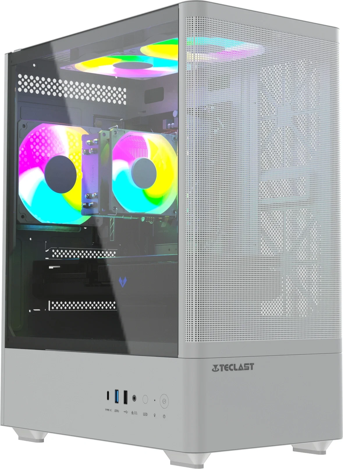 Компьютер Teclast G03 Ryzen 5 7500F (3.7) 32Gb SSD 1Tb RTX 5060TI 8Gb Windows 11 Pro GbitEth WiFi BT 500W белый (G03 7500F32G1T5060T8WKRU)